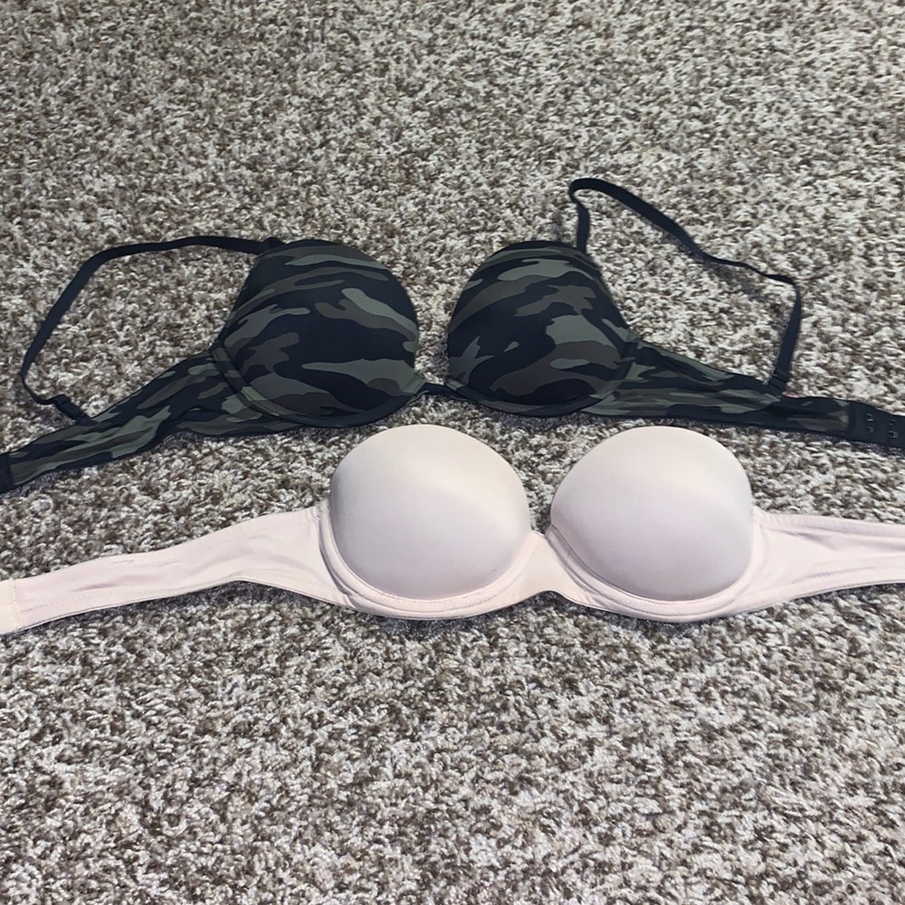 PINK 34A strapless bra, La Senza push up bra